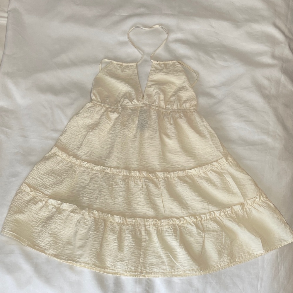 Cream Halter Dress
